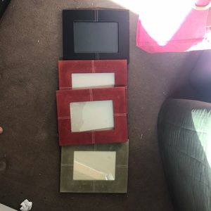 Leather picture frames